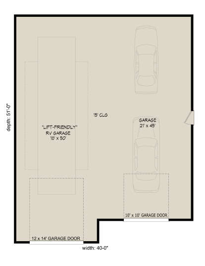 Garage Floor for House Plan #940-00943