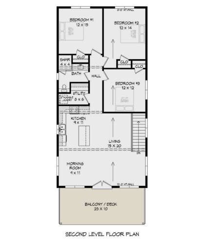 Second Floor for House Plan #940-00944