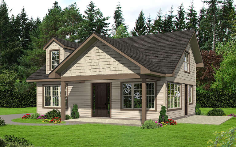 House Plan House Plan #30148 Angled Front Elevation