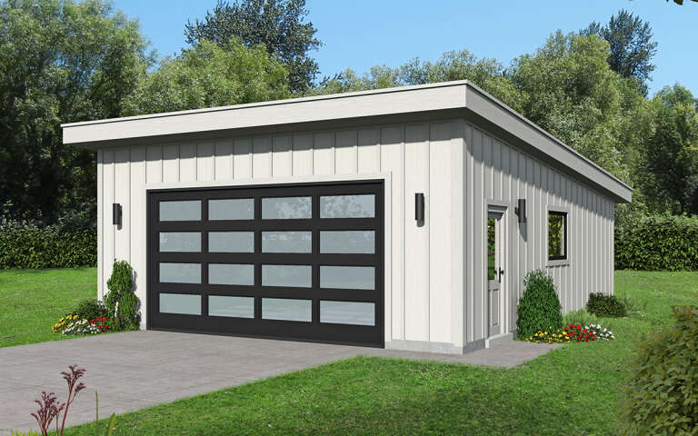 Modern 2 Car Garage Plan - 720 Square Feet | Floor Plan #940-00946 ...