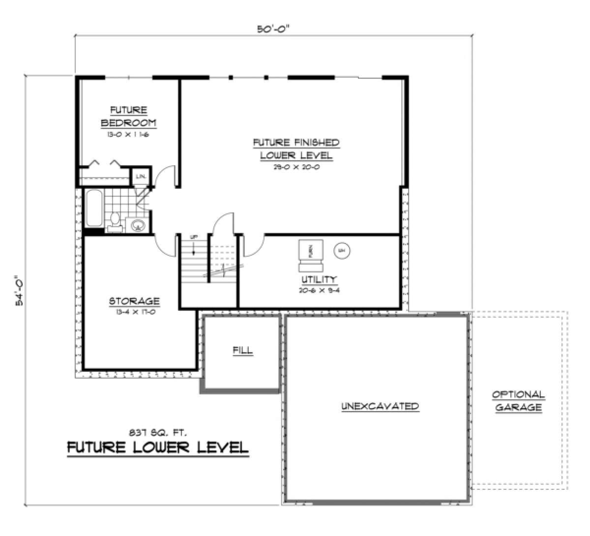 Basement for House Plan #098-00064