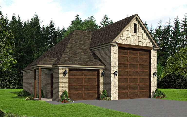 House Plan House Plan #30150 Angled Front Elevation
