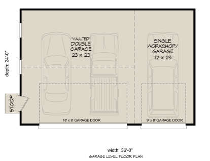 Garage Floor for House Plan #940-00949