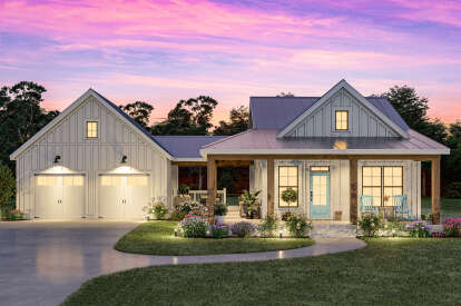 Modern Farmhouse House Plan #009-00384 Elevation Photo
