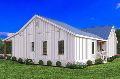 Modern Farmhouse House Plan #009-00384 Elevation Photo