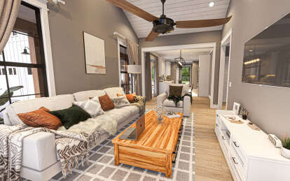 Modern Farmhouse House Plan #009-00384 Additional Photo