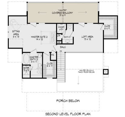 Second Floor for House Plan #940-00952