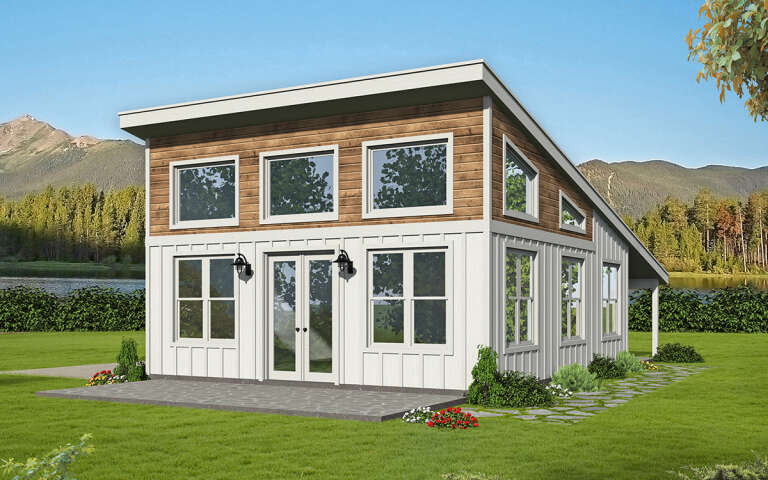 House Plan House Plan #30159 Angled Front Elevation