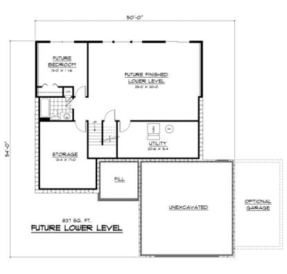 Basement for House Plan #098-00065