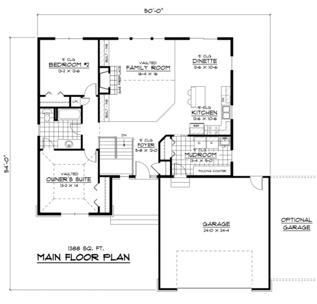 Main Floor for House Plan #098-00065