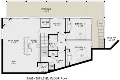 Basement for House Plan #940-00954