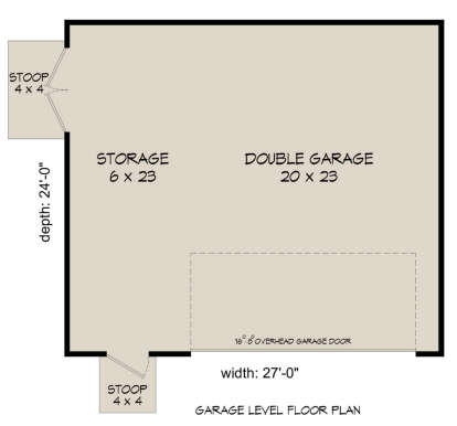 Garage Floor for House Plan #940-00956