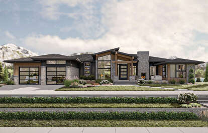 Contemporary House Plan #963-00860 Elevation Photo