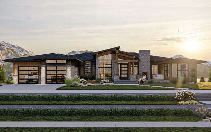 Contemporary House Plan #963-00860 Elevation Photo