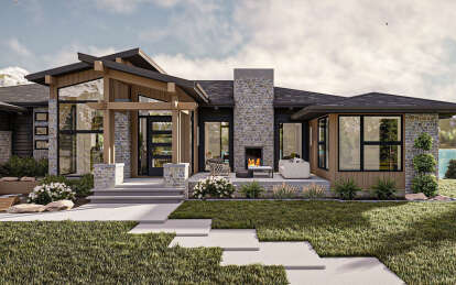 Contemporary House Plan #963-00860 Elevation Photo