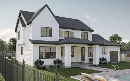 Modern Transitional House Plan #963-00861 Elevation Photo