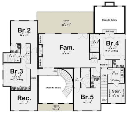 Second Floor for House Plan #963-00864