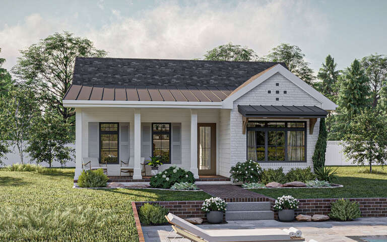 House Plan House Plan #30169 Angled Front Elevation