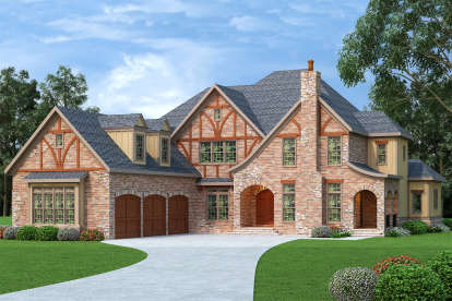 Tudor House Plan #009-00139 Elevation Photo