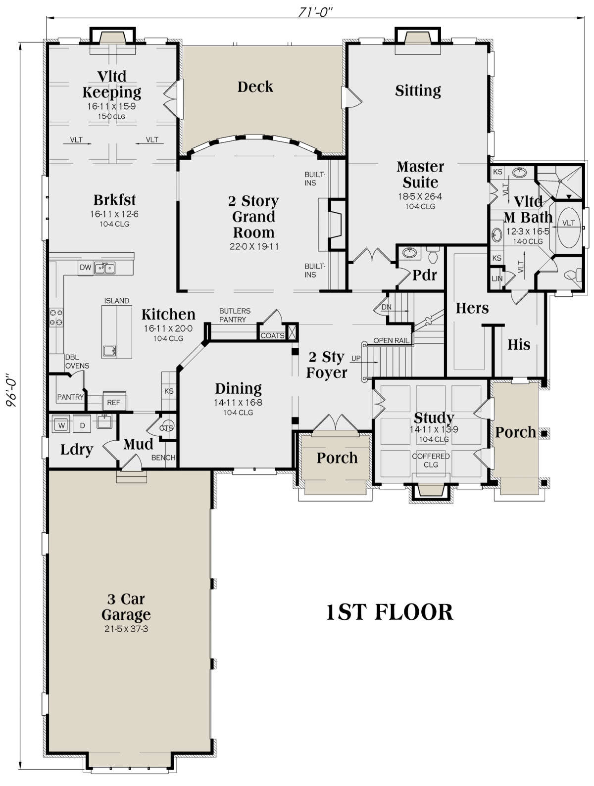 Main Floor for House Plan #009-00139