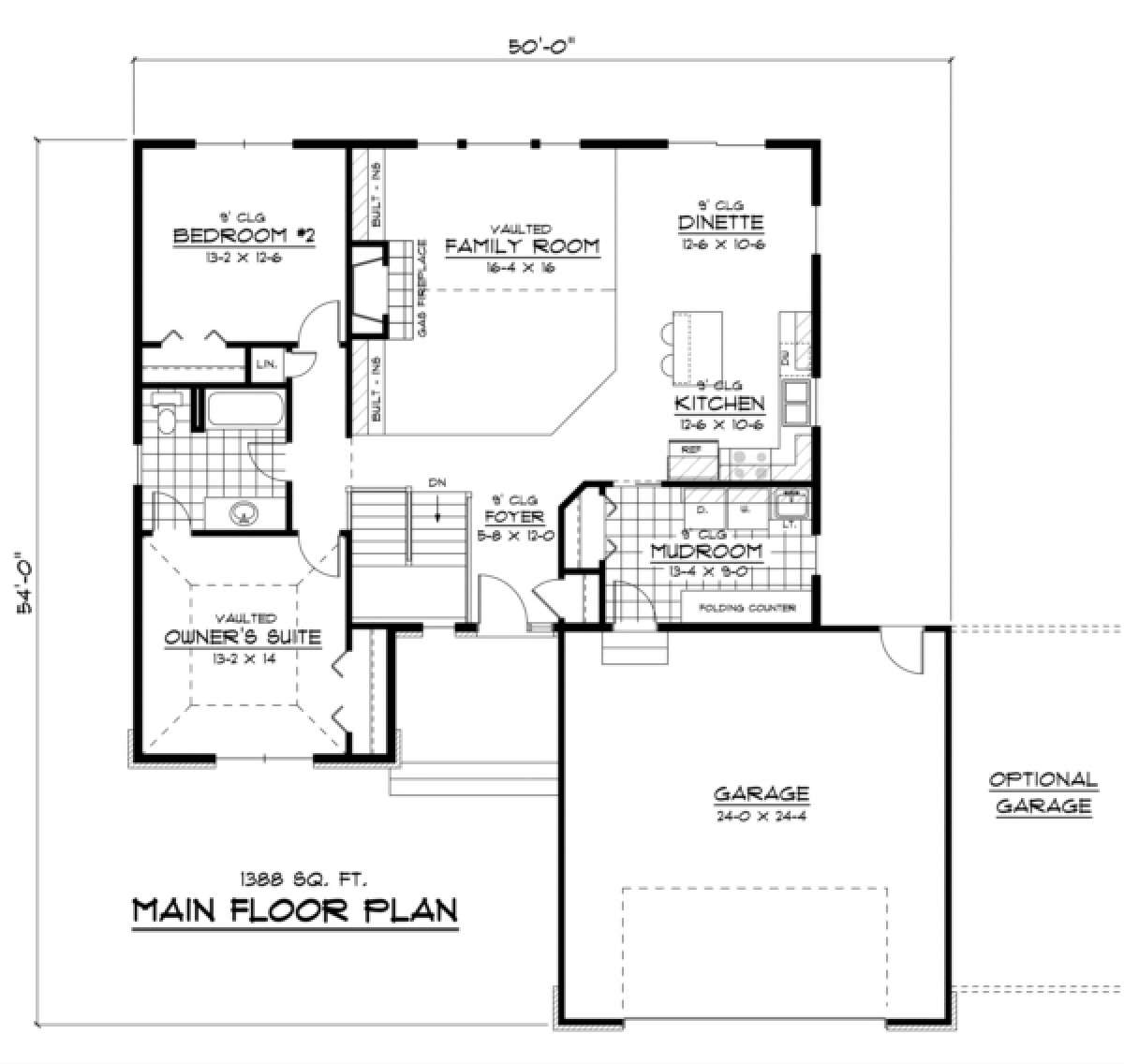 Main Floor for House Plan #098-00066
