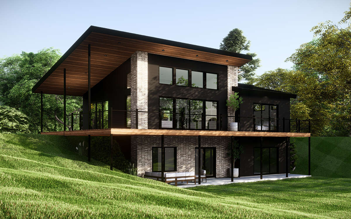 House Plan 5032-00267 - Contemporary Plan: 1,067 Square Feet, 1-2 Bedrooms, 1 Bathroom