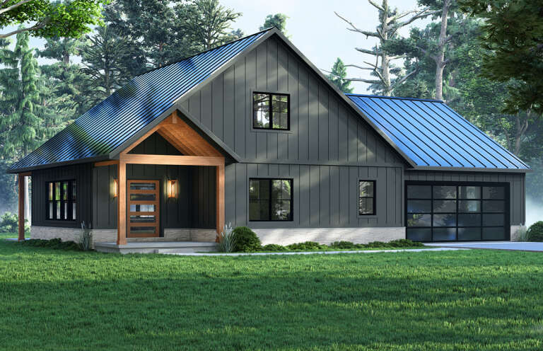 House Plan House Plan #30183 Angled Front Elevation