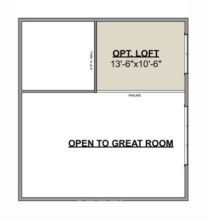 Optional Loft for House Plan #1462-00088