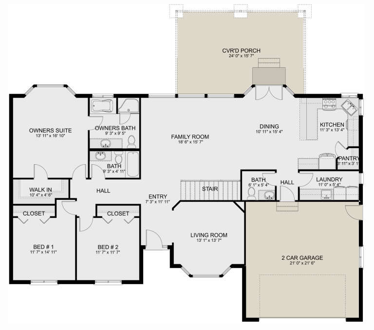 House Plan House Plan #30186 Drawing 1