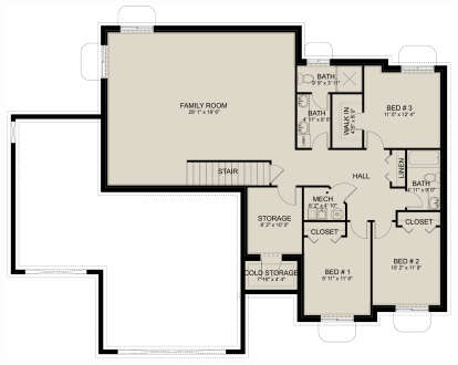 Basement for House Plan #2802-00264