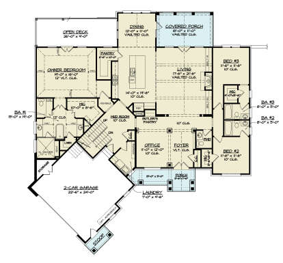 Main Floor for House Plan #4195-00069