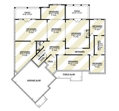 Basement for House Plan #4195-00069