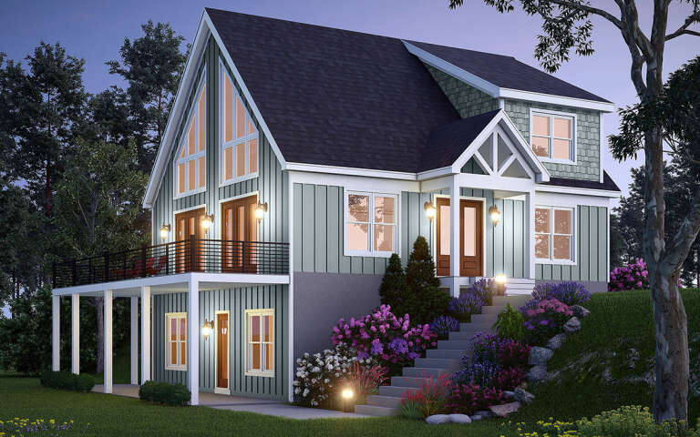House Plan House Plan #30189 Angled Front Elevation