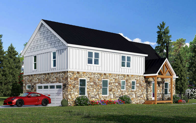 House Plan House Plan #30190 Angled Front Elevation