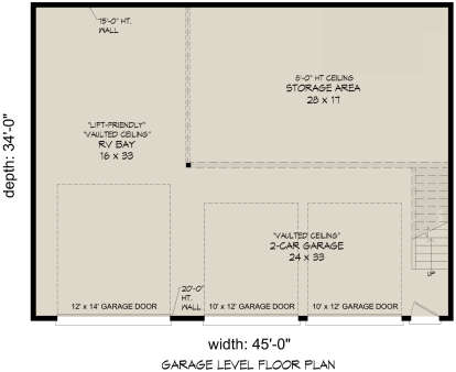 Garage Floor for House Plan #940-00962