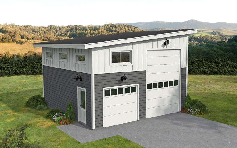 House Plan House Plan #30195 Angled Front Elevation