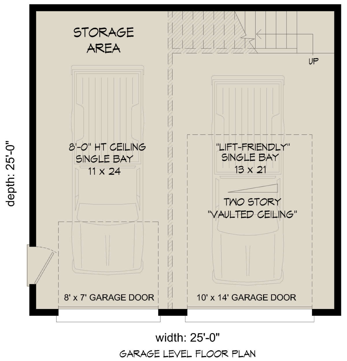 Modern 2 Car Garage Plan - 911 Square Feet | Floor Plan #940-00963 ...