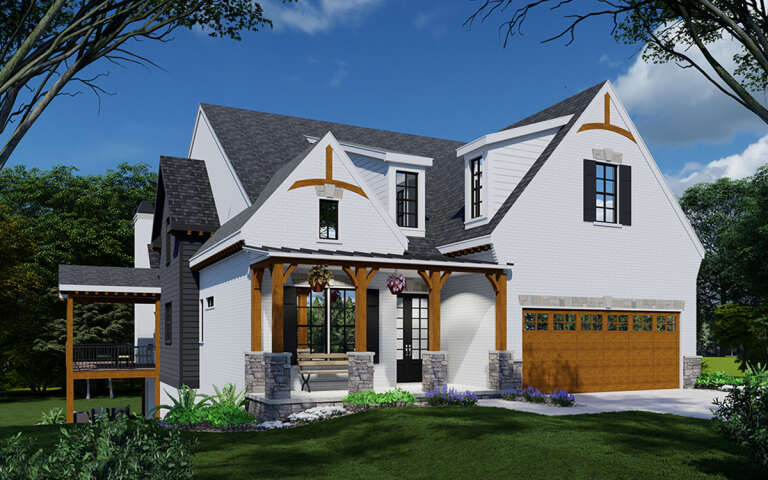 House Plan House Plan #30197 Angled Front Elevation