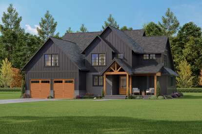 Modern Farmhouse House Plan #2464-00120 Elevation Photo