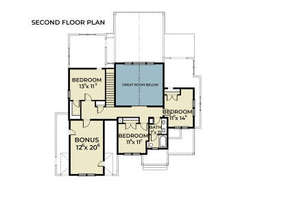 Second Floor for House Plan #2464-00120