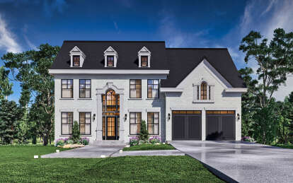 Modern Transitional House Plan #4195-00070 Elevation Photo