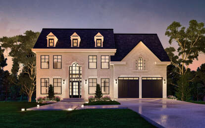 Modern Transitional House Plan #4195-00070 Elevation Photo