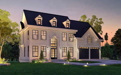 Modern Transitional House Plan #4195-00070 Elevation Photo