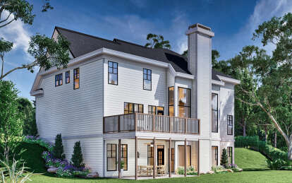 Modern Transitional House Plan #4195-00070 Elevation Photo