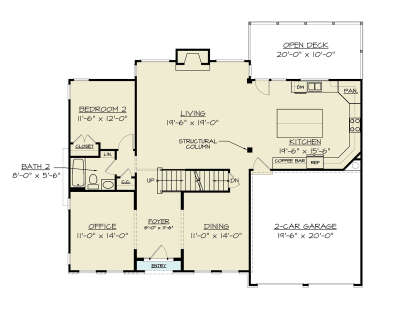 Main Floor for House Plan #4195-00070