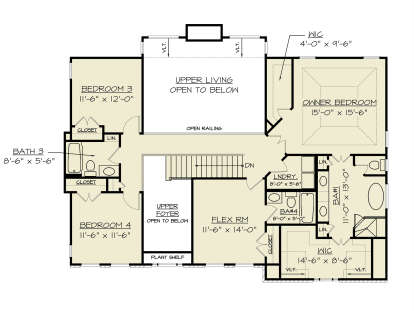 Second Floor for House Plan #4195-00070