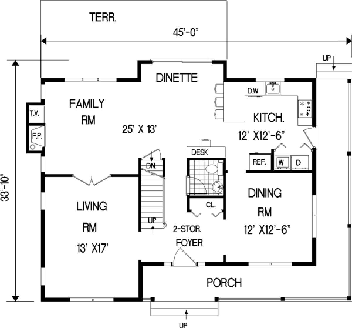 Main Floor for House Plan #033-00075