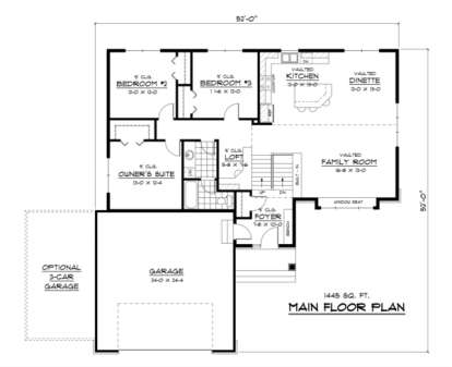 Main Floor for House Plan #098-00068