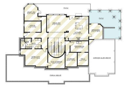 Basement for House Plan #4195-00071
