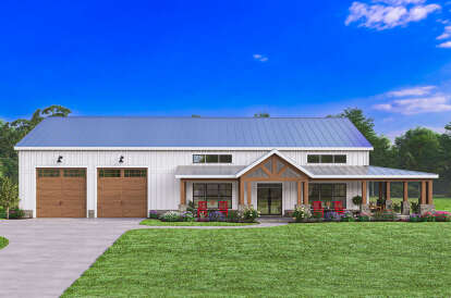 Barn House Plan #009-00385 Elevation Photo